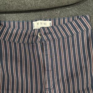 We The Free Blue and Red Striped Pants